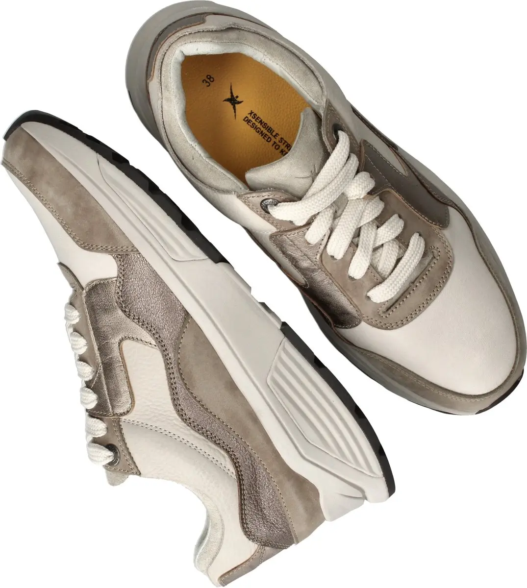 Xsensible Golden Gate Lady Sneakers - Taupe - Maat 38 - afbeelding 5 van 6