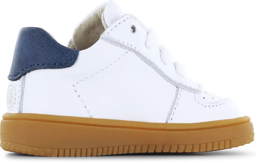 Shoesme Sneakers Kinderen Wit-Blauw - Leer - Maat 20