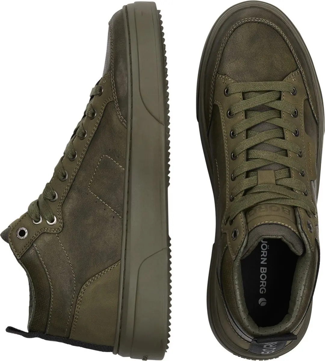 Björn Borg T1930 Mid M Sneakers - 41 - Olijfgroen - afbeelding 3 van 6