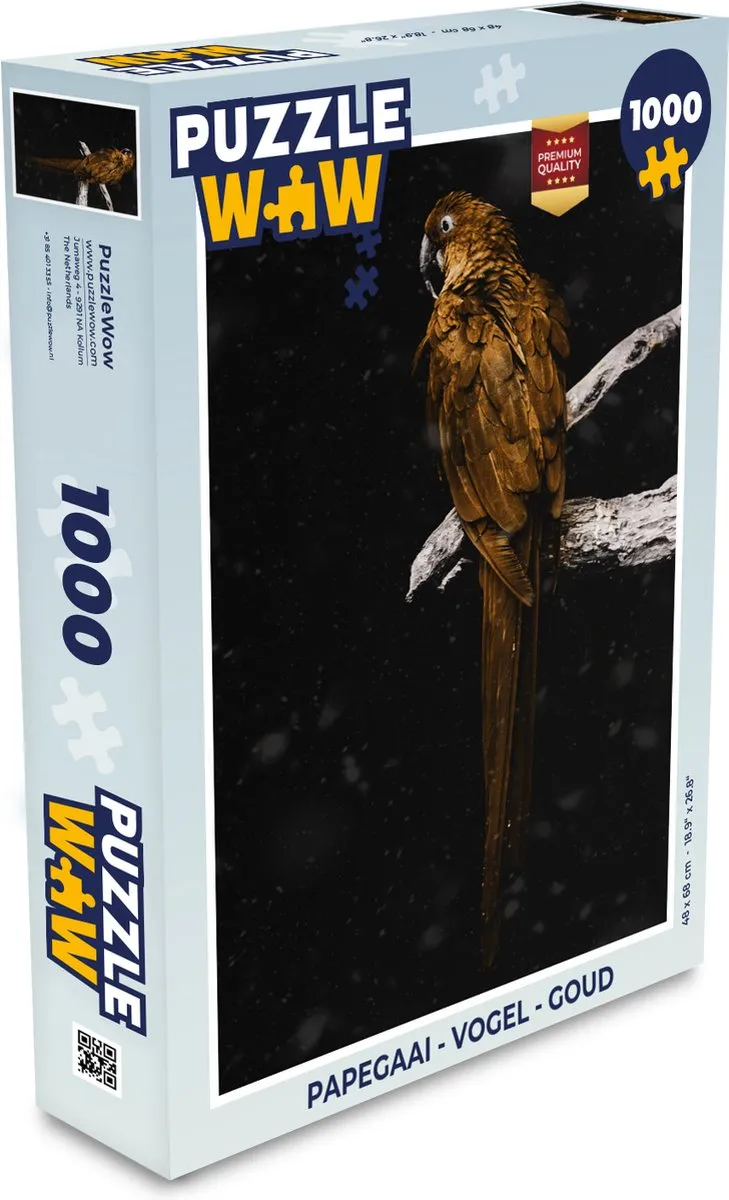 PuzzleWow Papegaai Legpuzzel 1000 Stuks - Multicolor