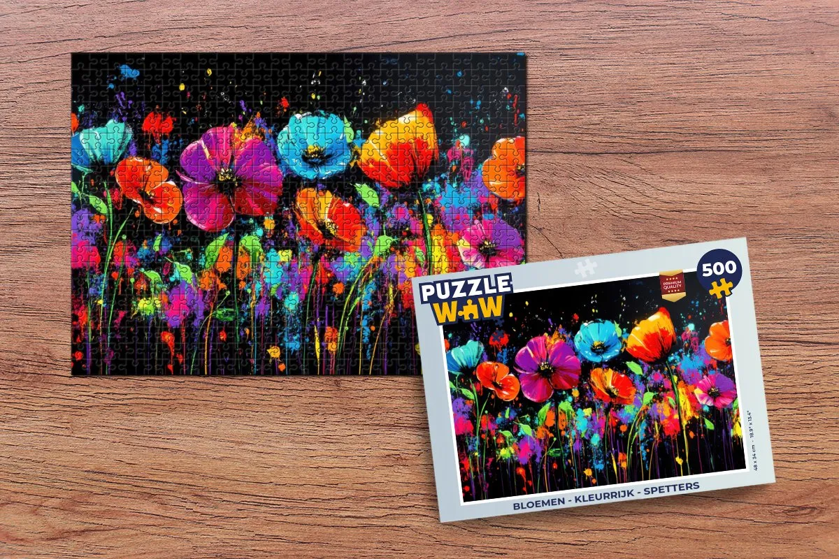 PuzzleWow Bloemen Legpuzzel 500 Stuks - Kleurrijk