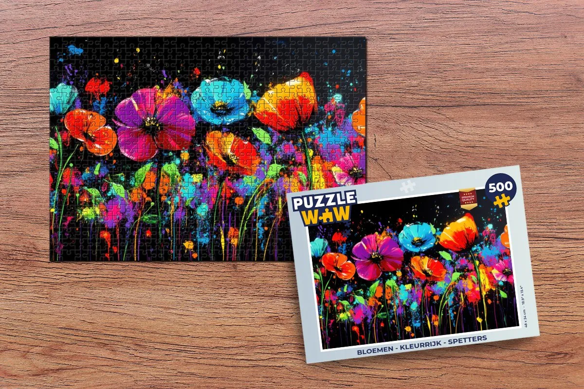 PuzzleWow Bloemen Legpuzzel 500 Stuks - Kleurrijk