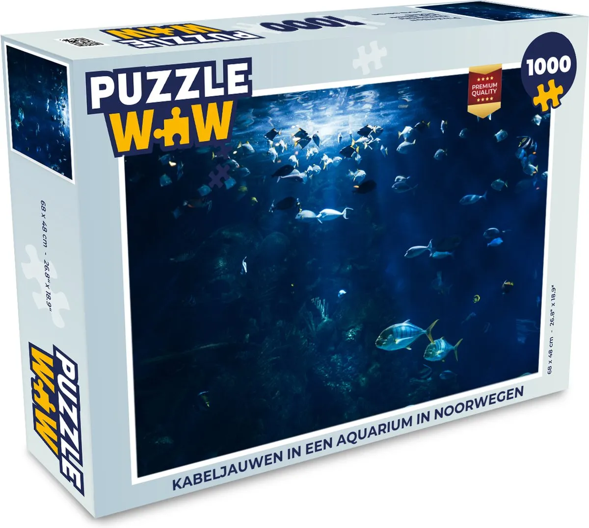PuzzleWow Legpuzzel Vissen in een Aquarium Noorwegen 1000 Stuks - Multicolor