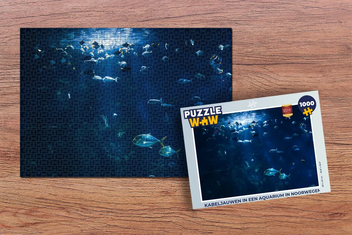 PuzzleWow Legpuzzel Vissen in een Aquarium Noorwegen 1000 Stuks - Multicolor