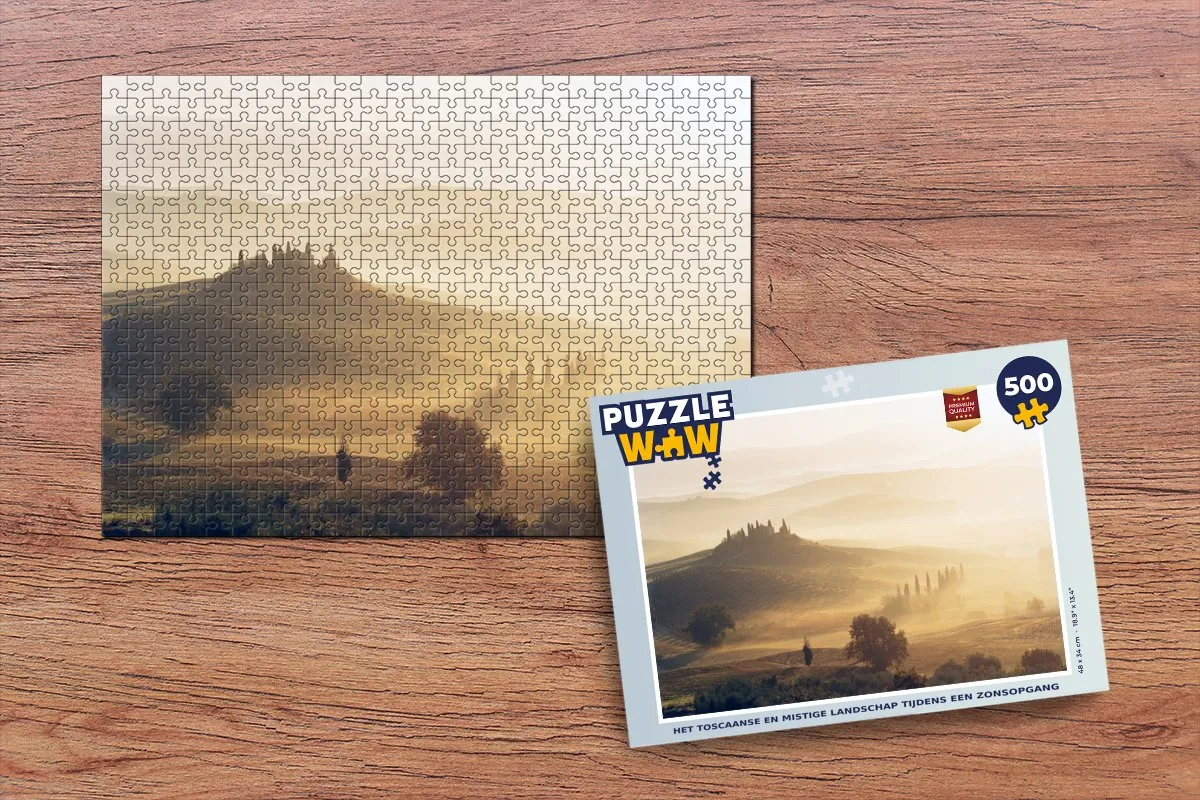 PuzzleWow Toscane Legpuzzel 500 Stuks - Multicolor