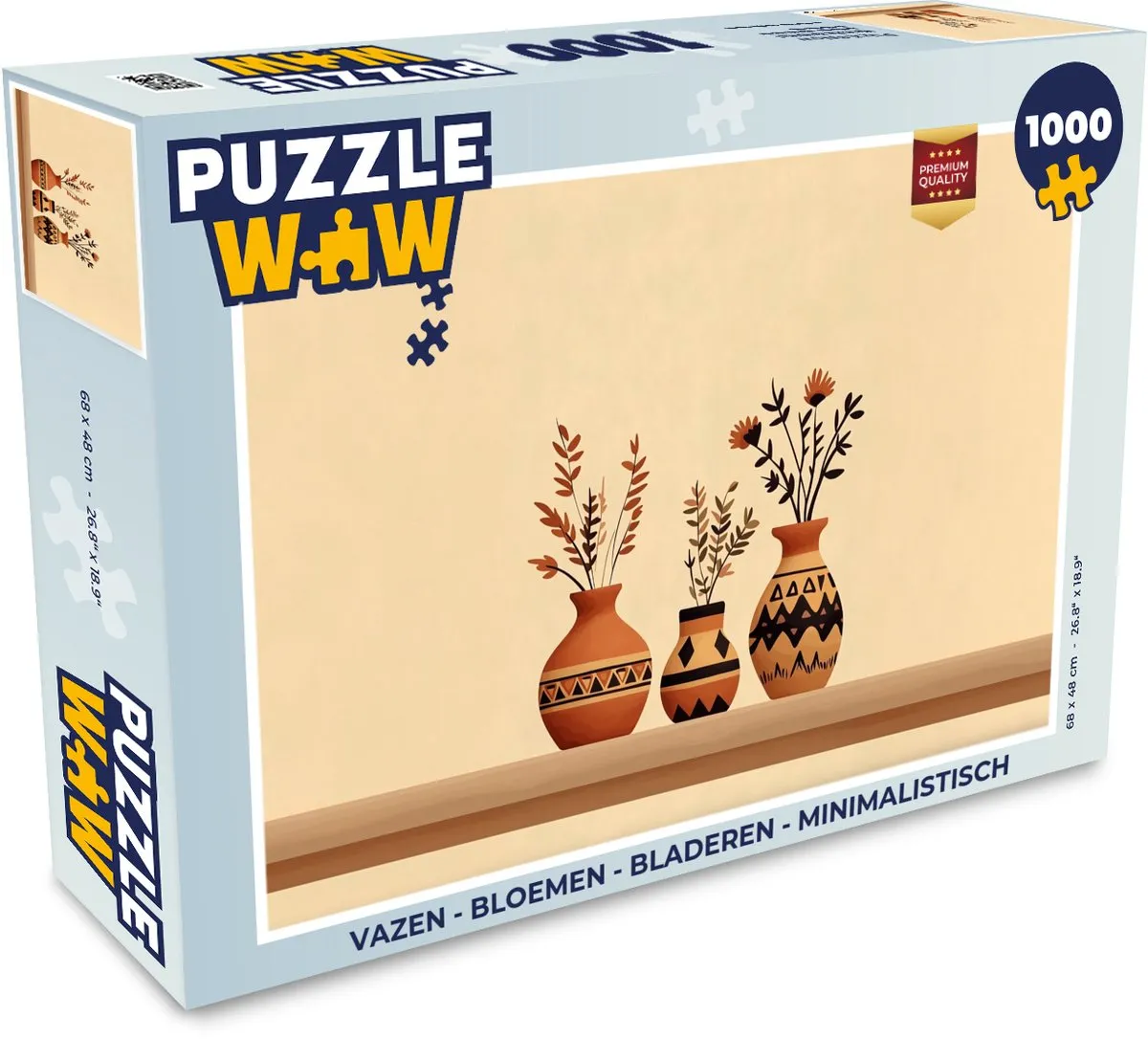 PuzzleWow Vazen Legpuzzel 1000 Stuks - Bloemen