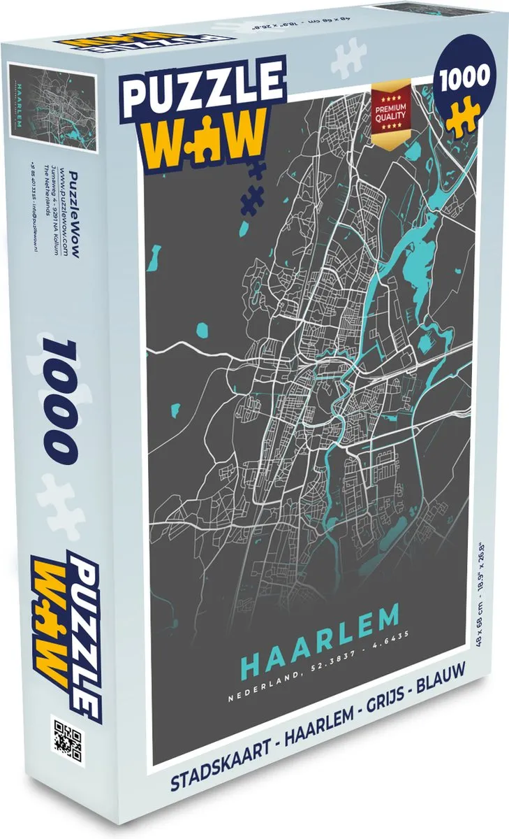 PuzzleWow Haarlem Legpuzzel 1000 Stuks - Multicolor