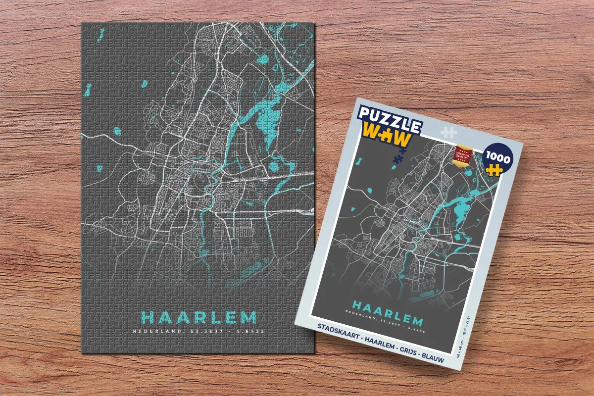 PuzzleWow Haarlem Legpuzzel 1000 Stuks - Multicolor