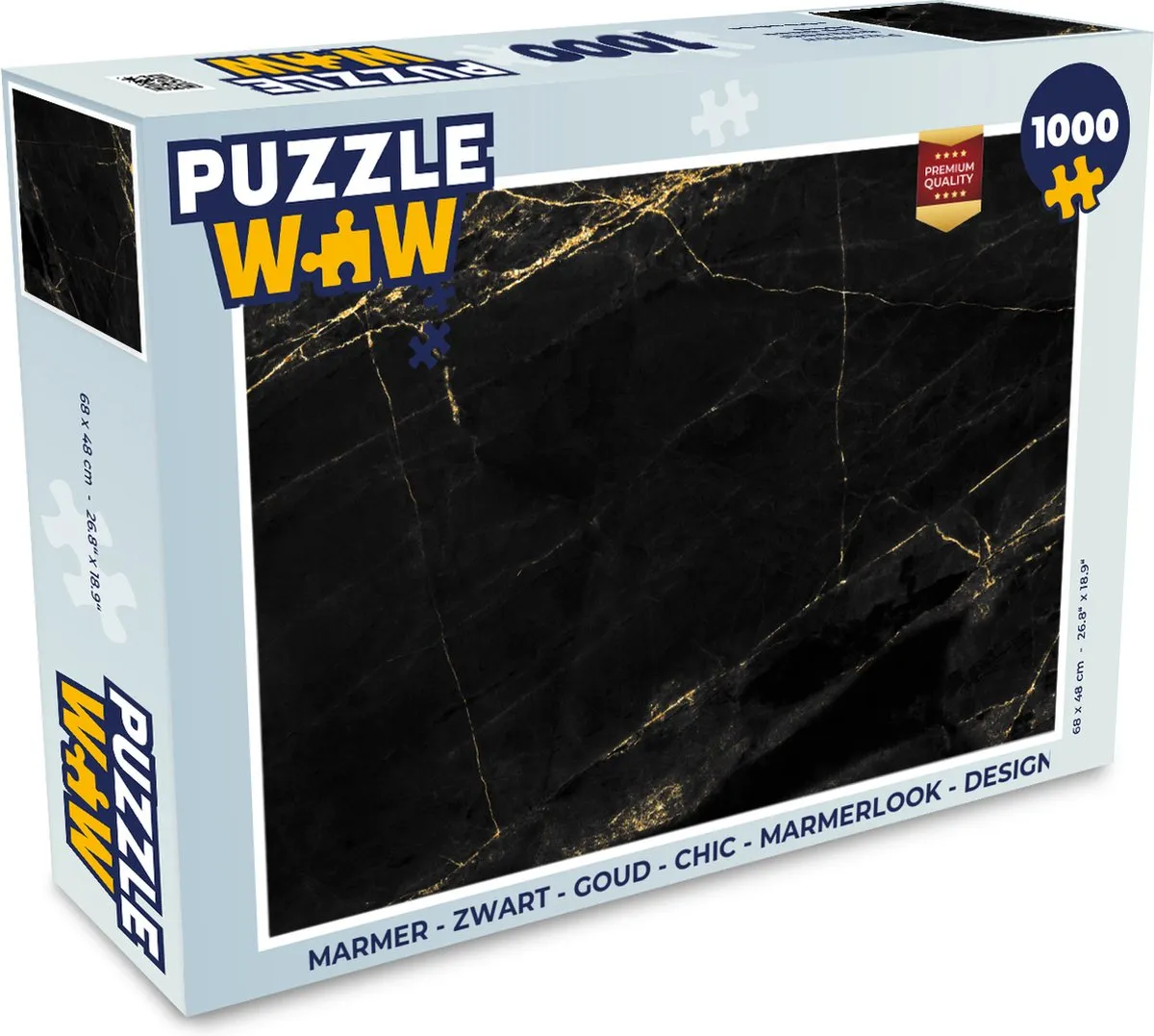 PuzzleWow Marmerlook Legpuzzel 1000 Stuks - Multicolor