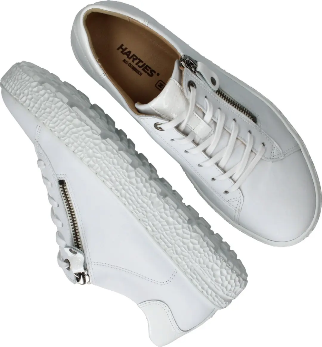 Hartjes 162.1409 Veterschoenen - Leer - Wit - afbeelding 6 van 6