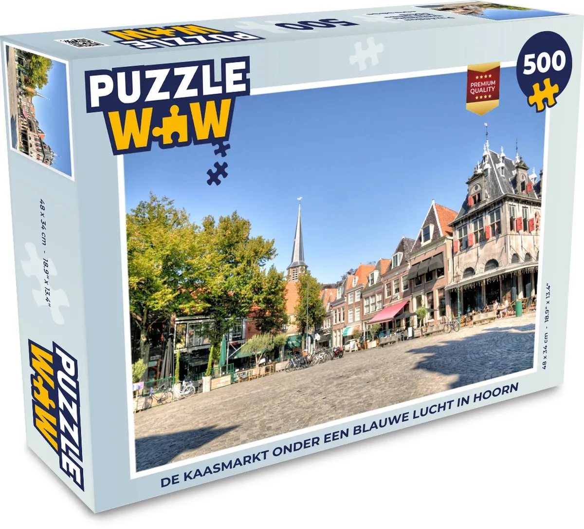 PuzzleWow Legpuzzel De Kaasmarkt Hoorn 500 Stuks - Multicolor