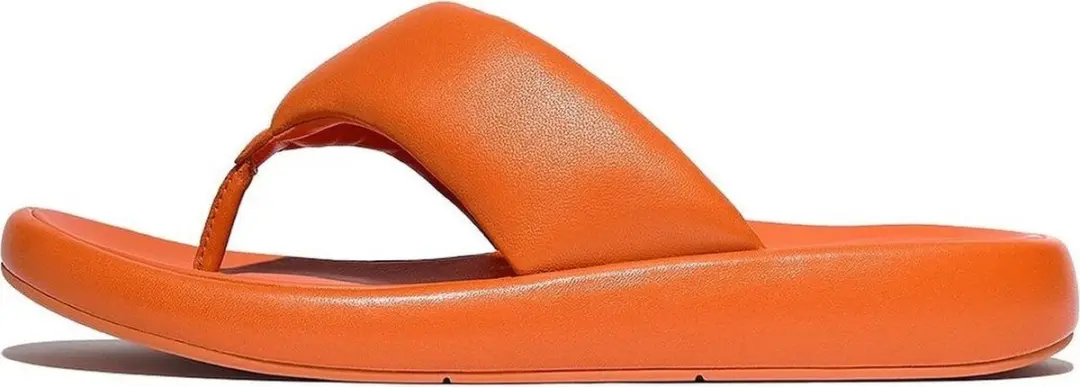 FitFlop FitFlop Iqushion D-Luxe Padded Leather Toe-Post Sandals ORANJE