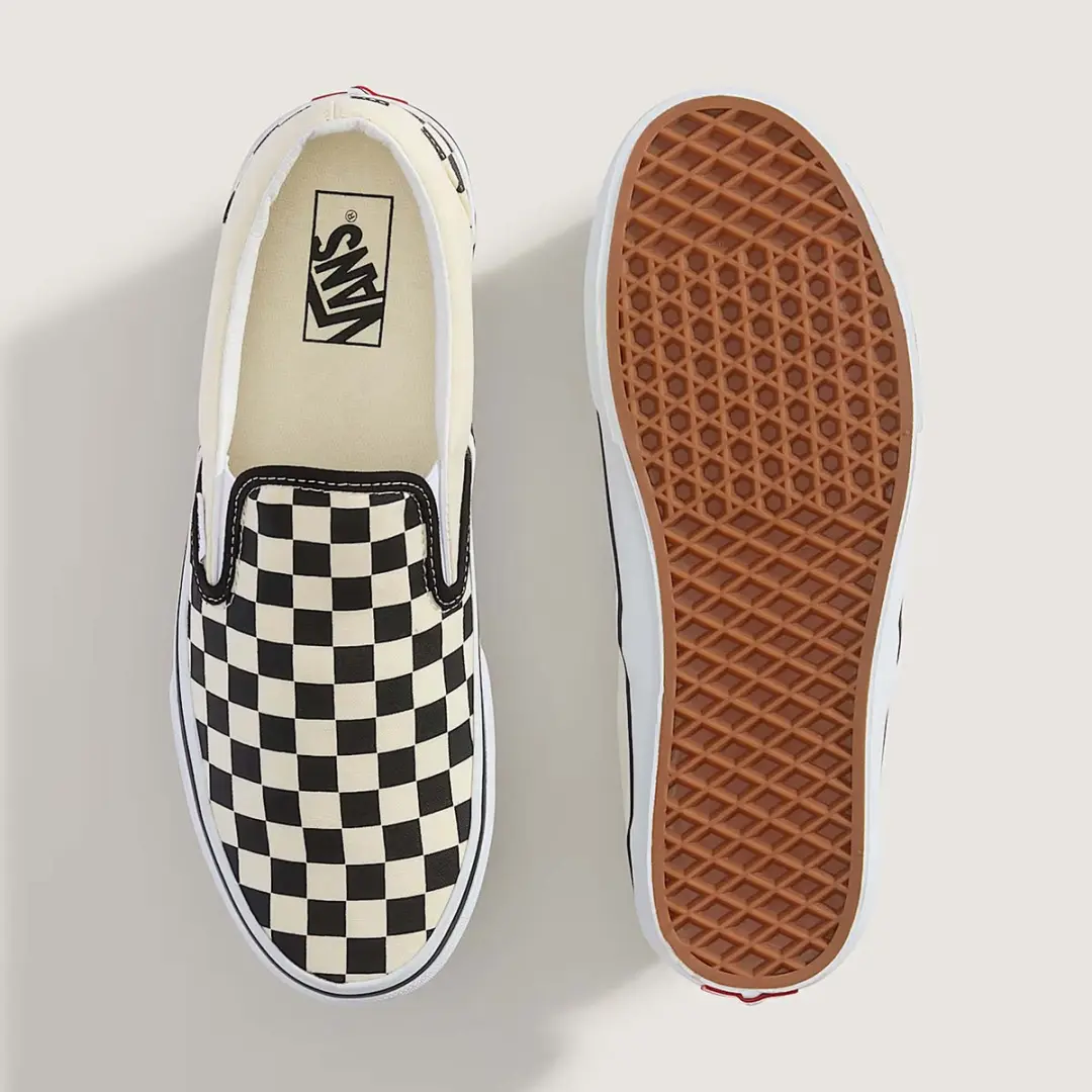 Vans Checkerboard Classic Slip-On - 43 - Zwart/Wit - afbeelding 3 van 6