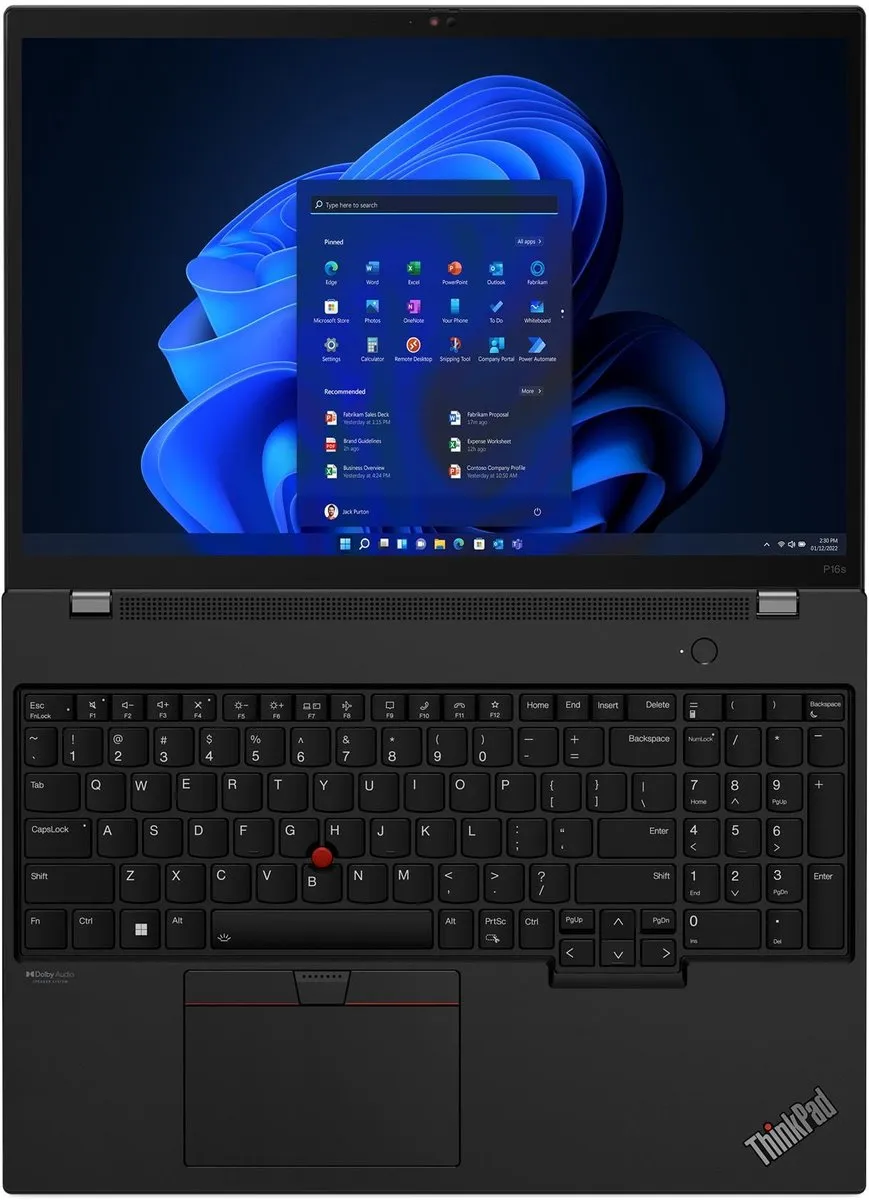 Lenovo ThinkPad P16s Gen 2 i7-1360P RTX A500 16GB 1TB - Zwart