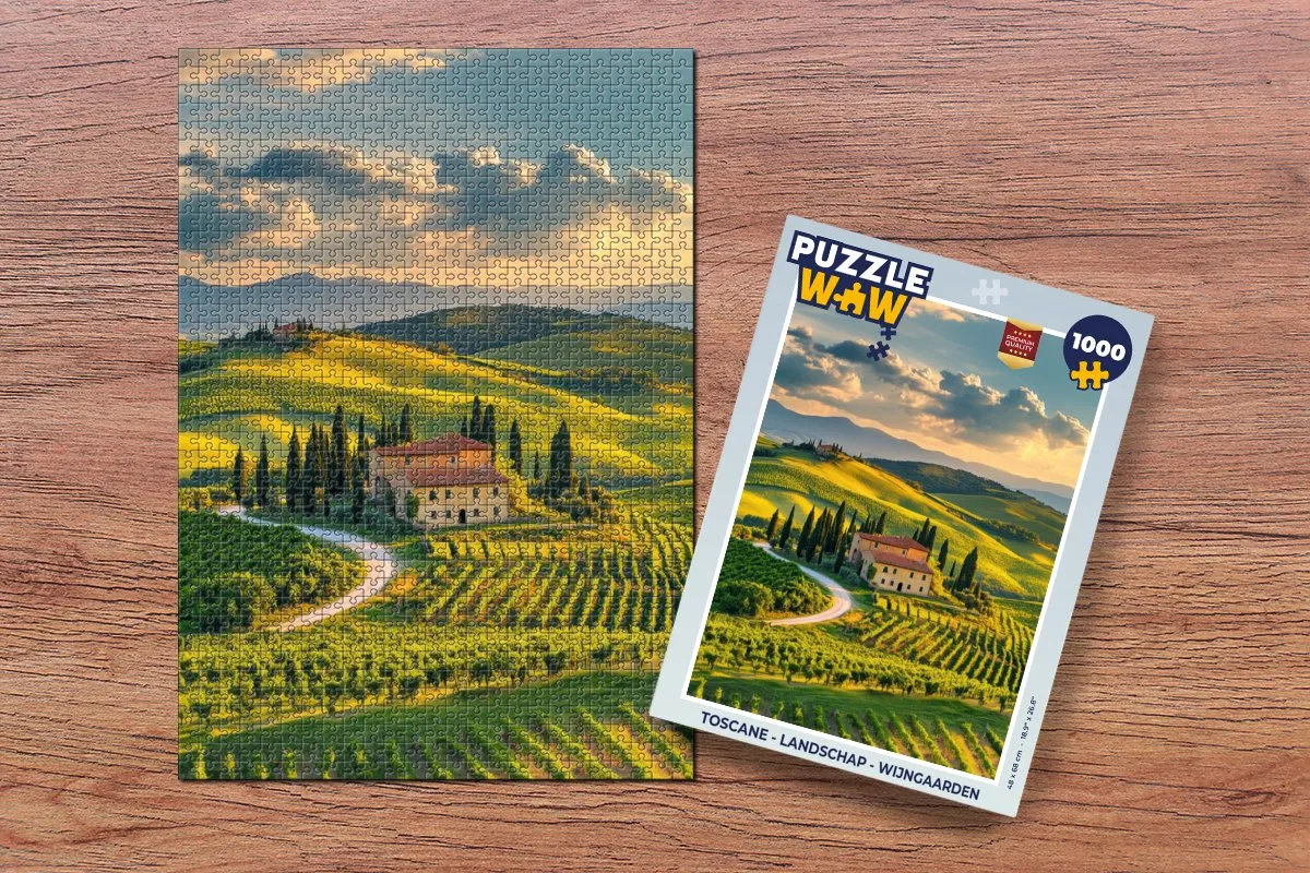 PuzzleWow Toscane Landschap Legpuzzel 1000 Stuks