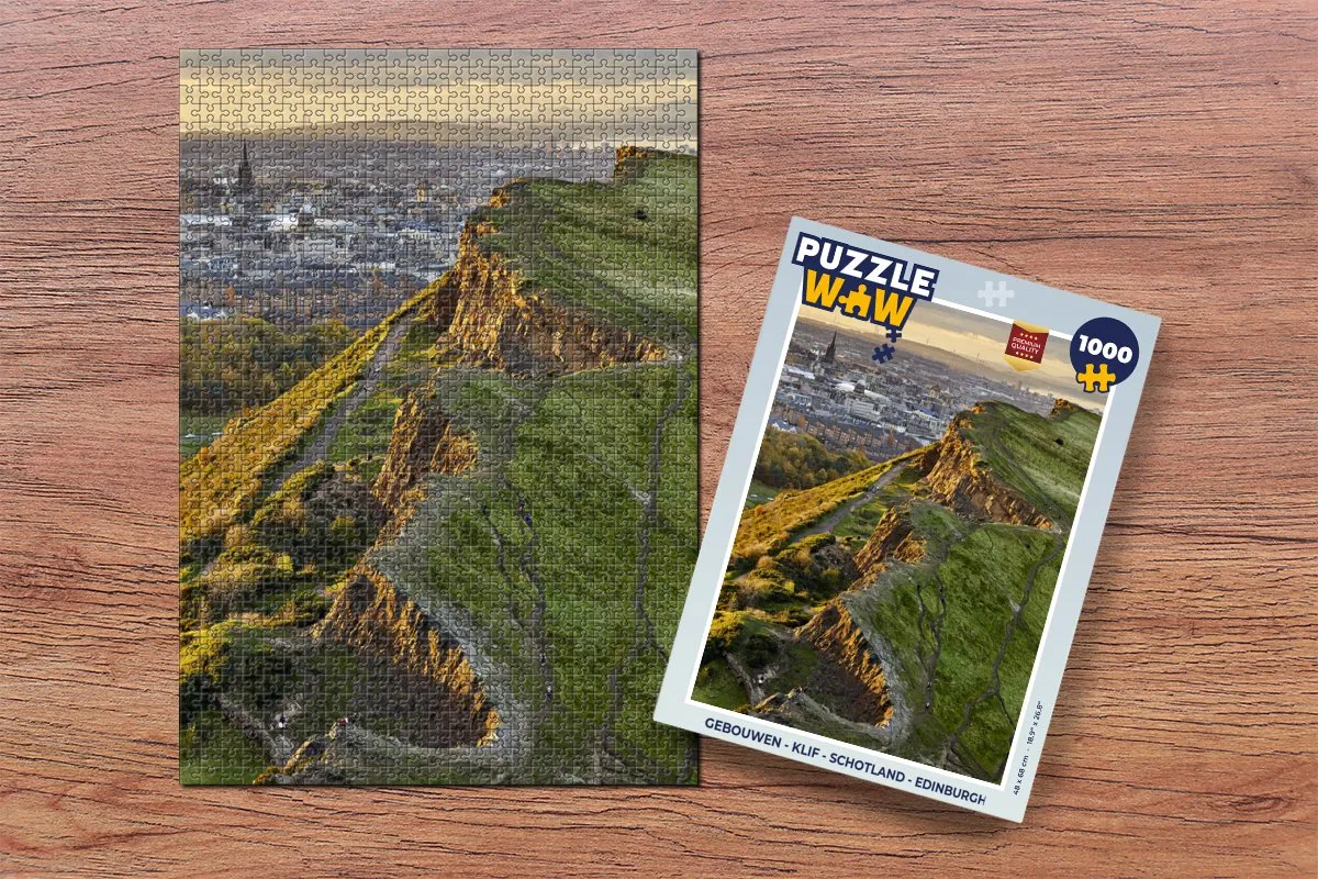 PuzzleWow Legpuzzel Edinburgh Klif 1000 Stuks - Multicolor