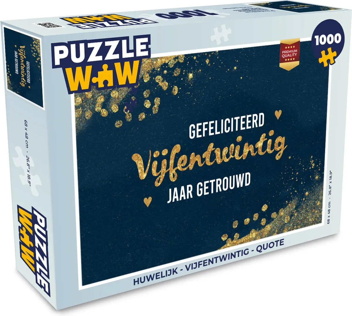 PuzzleWow Gefeliciteerd 25 Jaar Getrouwd Legpuzzel 1000 Stuks - Multicolor
