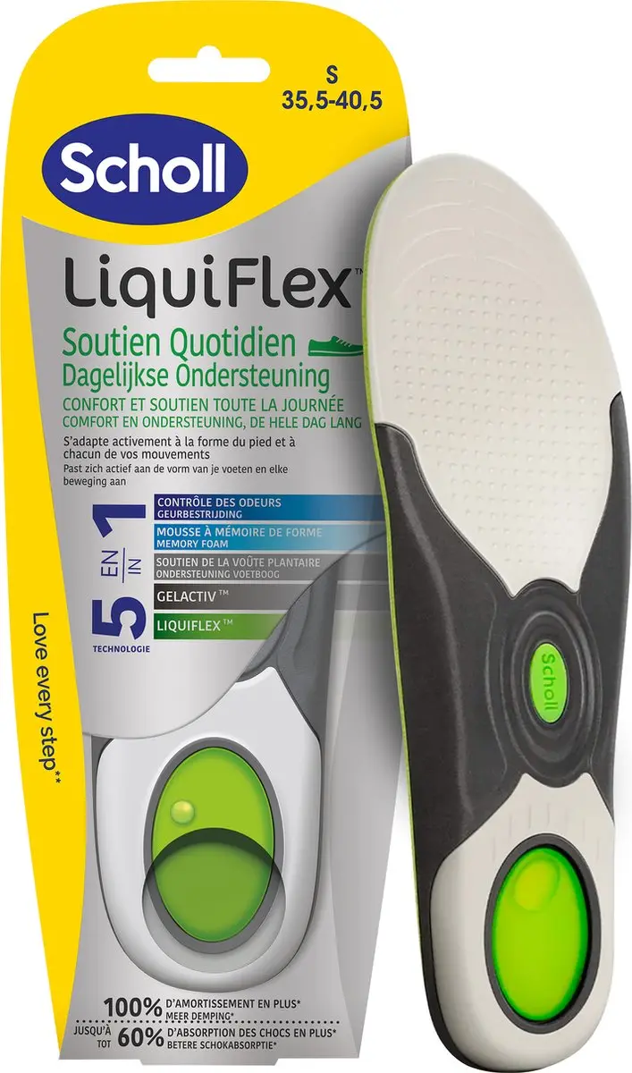 Scholl LiquiFlex Inlegzolen Dagelijkse Ondersteuning