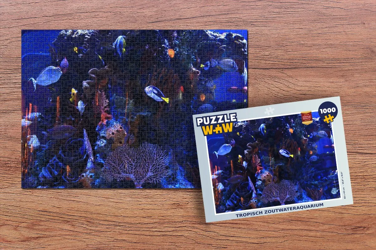 PuzzleWow Tropisch Zoutwateraquarium Legpuzzel 1000 Stuks - Multicolor