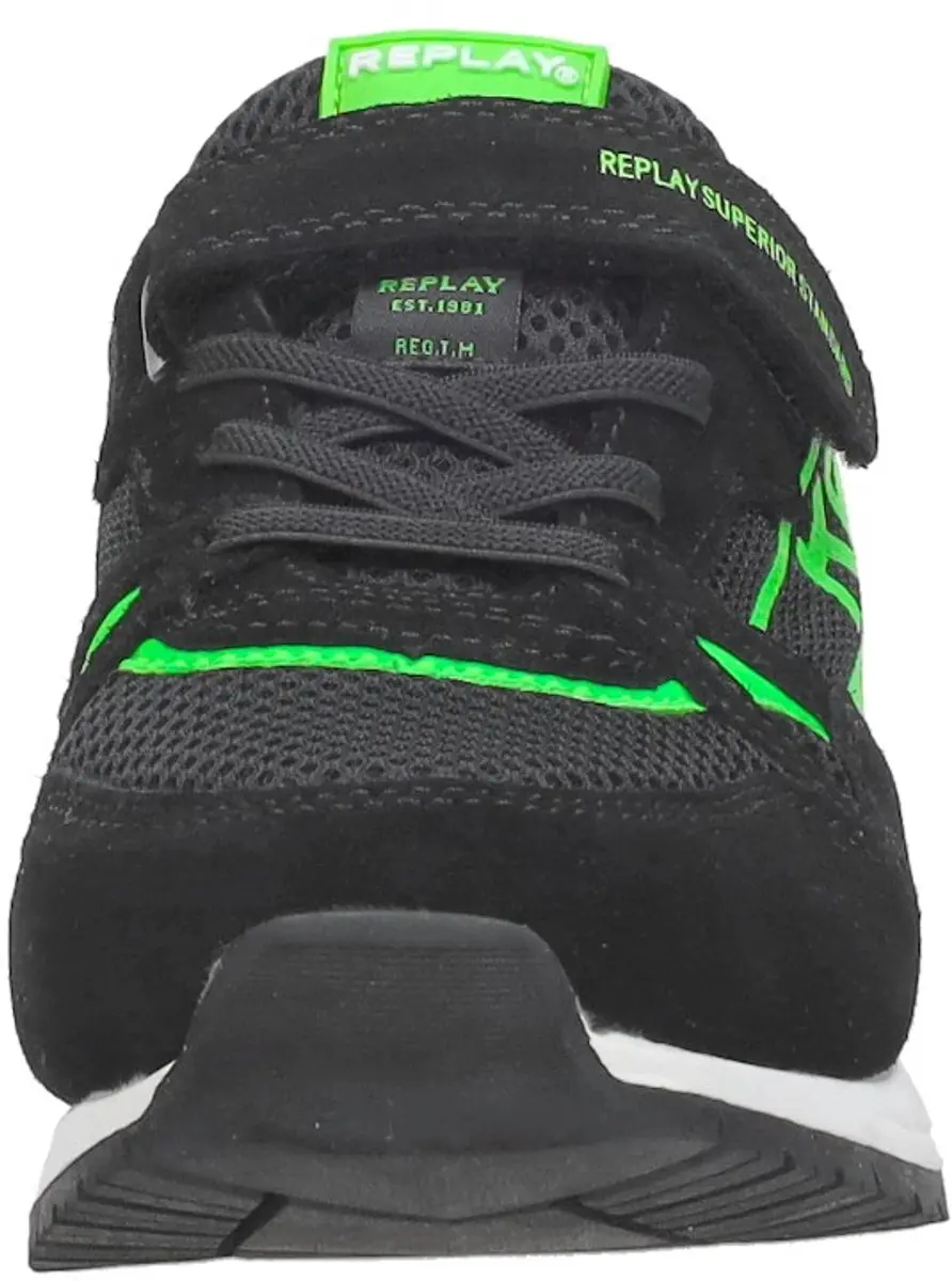Replay Shoot Jr11 Sneakers Jongens - Leren Sneaker - Zwart - Maat 31 - afbeelding 3 van 6