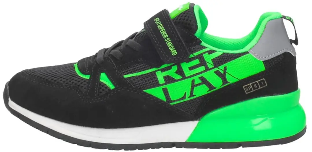 Replay Shoot Jr11 Sneakers Jongens - Leren Sneaker - Zwart - Maat 31 - afbeelding 2 van 6