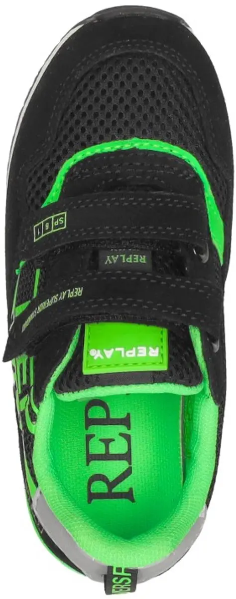 Replay Shoot Jr11 Sneakers Jongens - Leren Sneaker - Zwart - Maat 31 - afbeelding 5 van 6