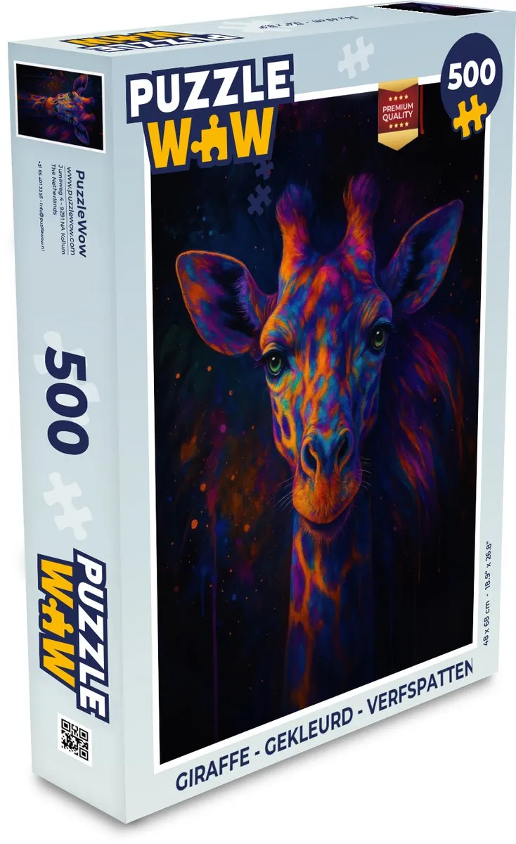 PuzzleWow Giraffe Legpuzzel 500 Stuks