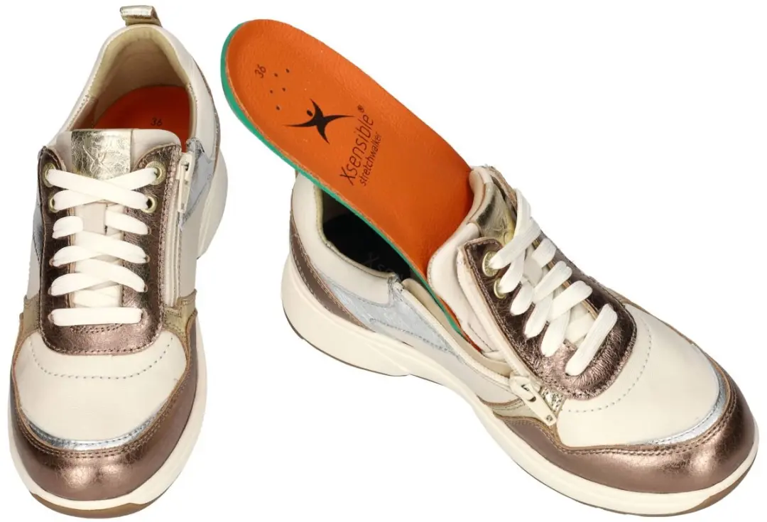 Xsensible Pula Dames Sneakers - Leer - Beige - Maat 36 - afbeelding 6 van 6