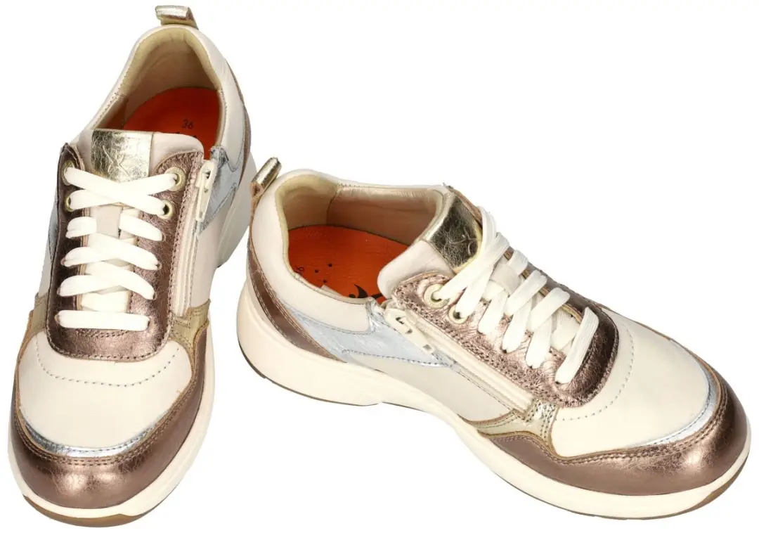 Xsensible Pula Dames Sneakers - Leer - Beige - Maat 36 - afbeelding 5 van 6