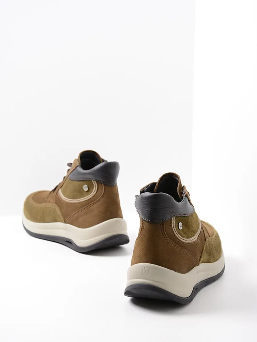 Wolky Scone Hoge Veterschoenen - Taupe Combi Leer - afbeelding 4 van 6