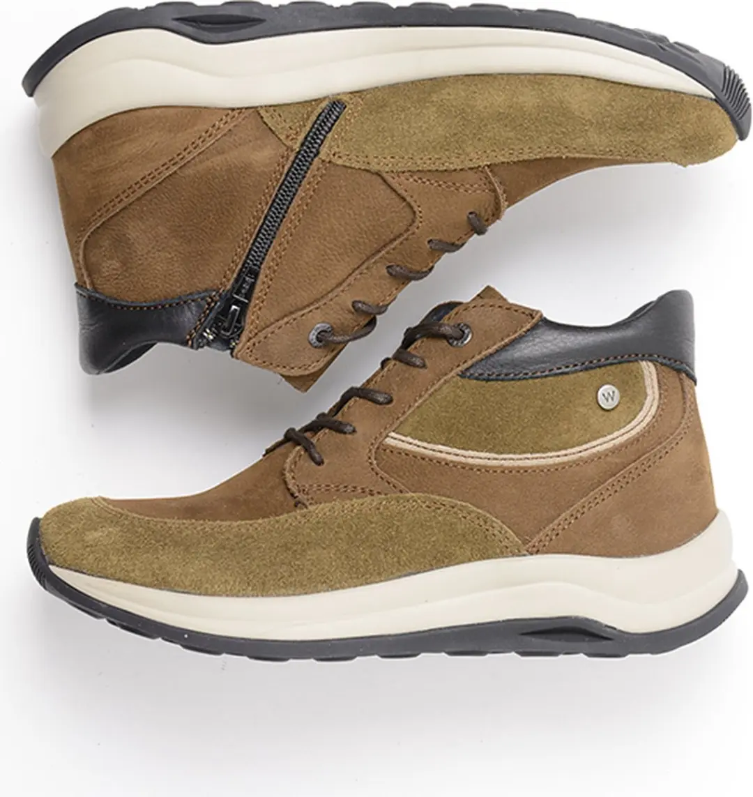 Wolky Scone Hoge Veterschoenen - Taupe Combi Leer - afbeelding 5 van 6