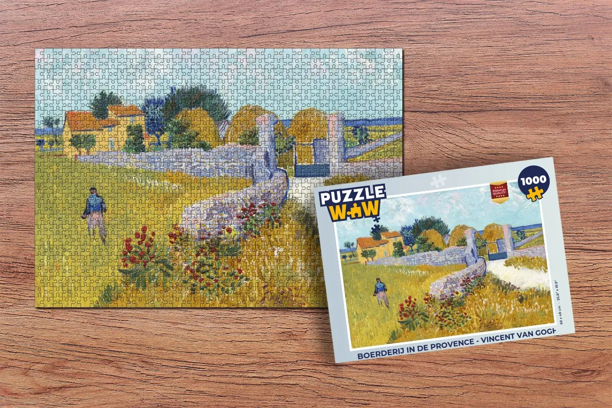 PuzzleWow Vincent van Gogh Boerderij in de Provence Legpuzzel 1000 Stuks - Multicolor