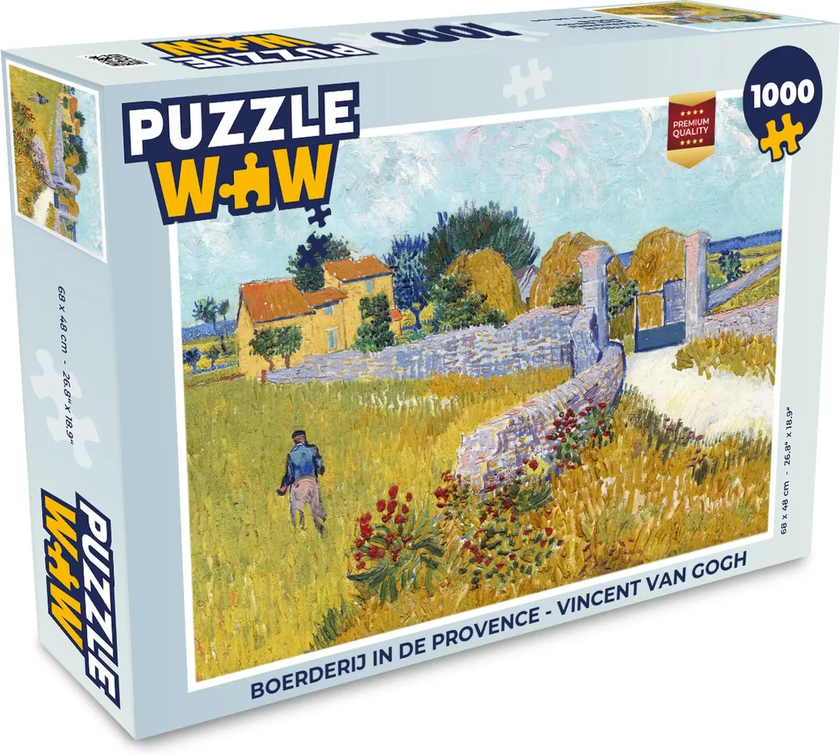 PuzzleWow Vincent van Gogh Boerderij in de Provence Legpuzzel 1000 Stuks - Multicolor