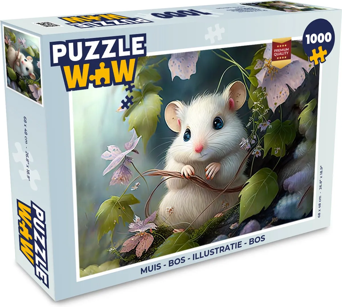 PuzzleWow Bosdieren Legpuzzel 1000 Stuks - Multicolor