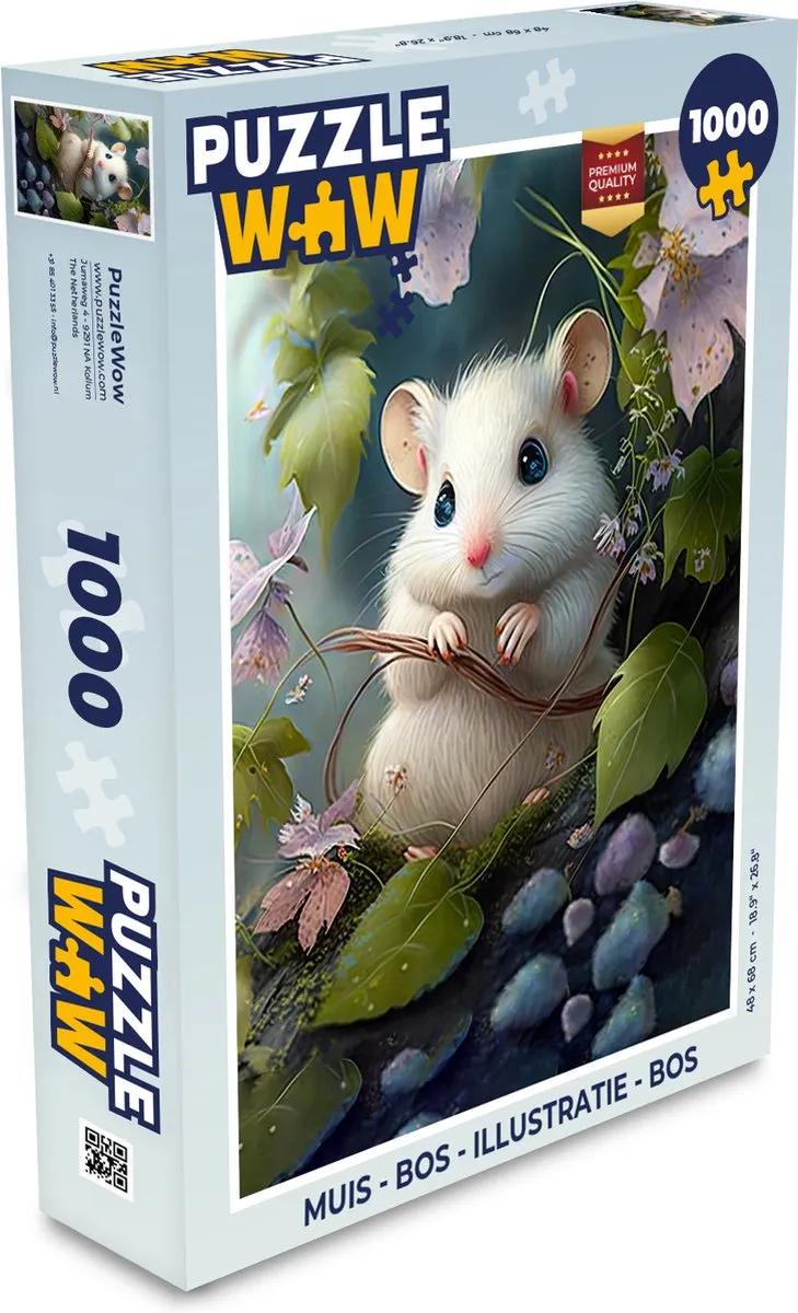 PuzzleWow Bosdieren Legpuzzel 1000 Stuks - Multicolor