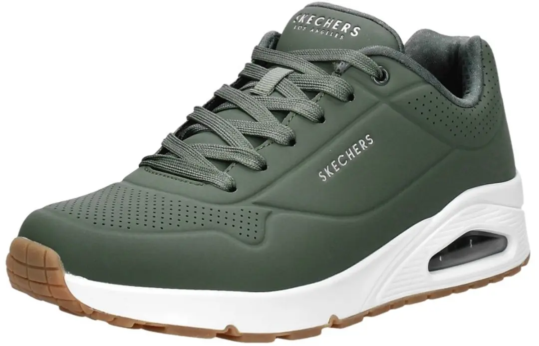 Skechers Uno Stand On Air Heren Sneakers - Olijfgroen - afbeelding 5 van 6