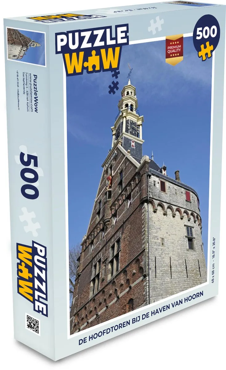 PuzzleWow De Hoofdtoren Hoorn Legpuzzel 500 Stuks - Multicolor