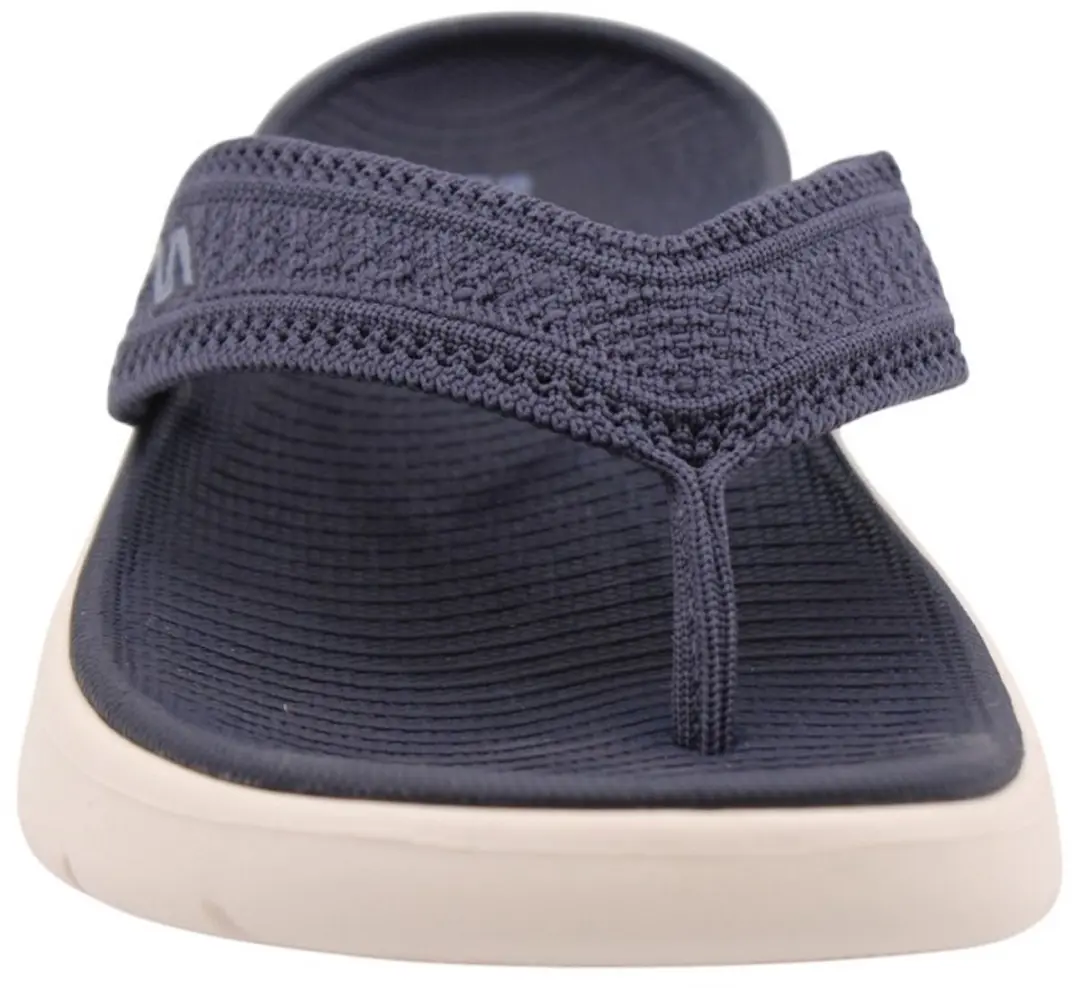 Skechers Go Walk Flex Holly Dames Teenslippers - Blauw - afbeelding 6 van 6