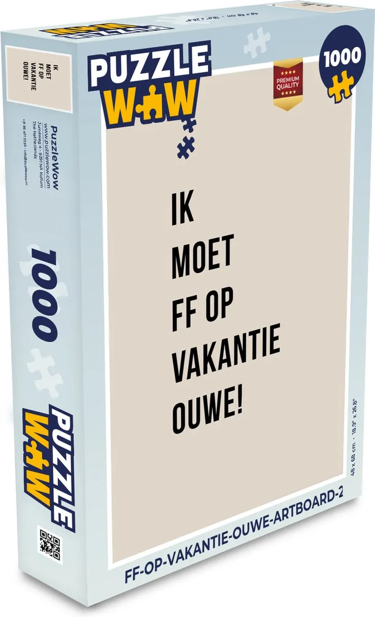 PuzzleWow Quotes Legpuzzel 1000 Stuks