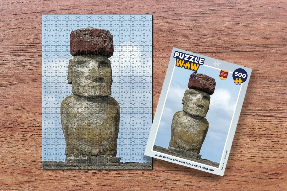 PuzzleWow Moai Legpuzzel 500 Stuks - Multicolor