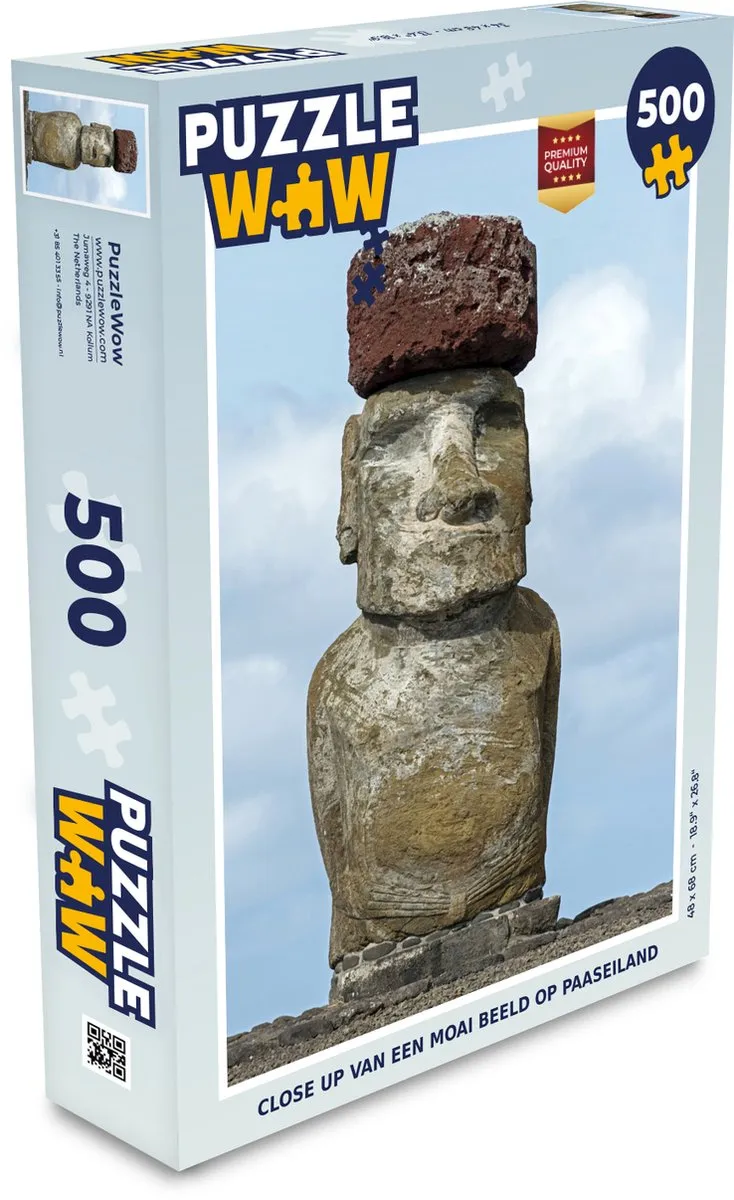PuzzleWow Moai Legpuzzel 500 Stuks - Multicolor