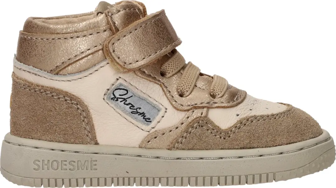 Shoesme Beige-Goud Basket Sneakertje