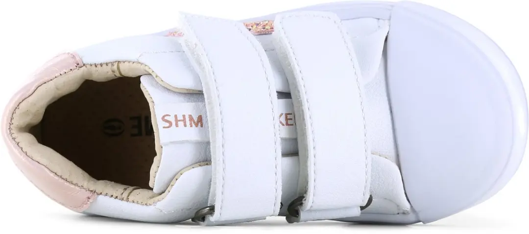 Shoesme Witte Sneaker Roze Glitters - Meisjes - Maat 24 - afbeelding 5 van 6