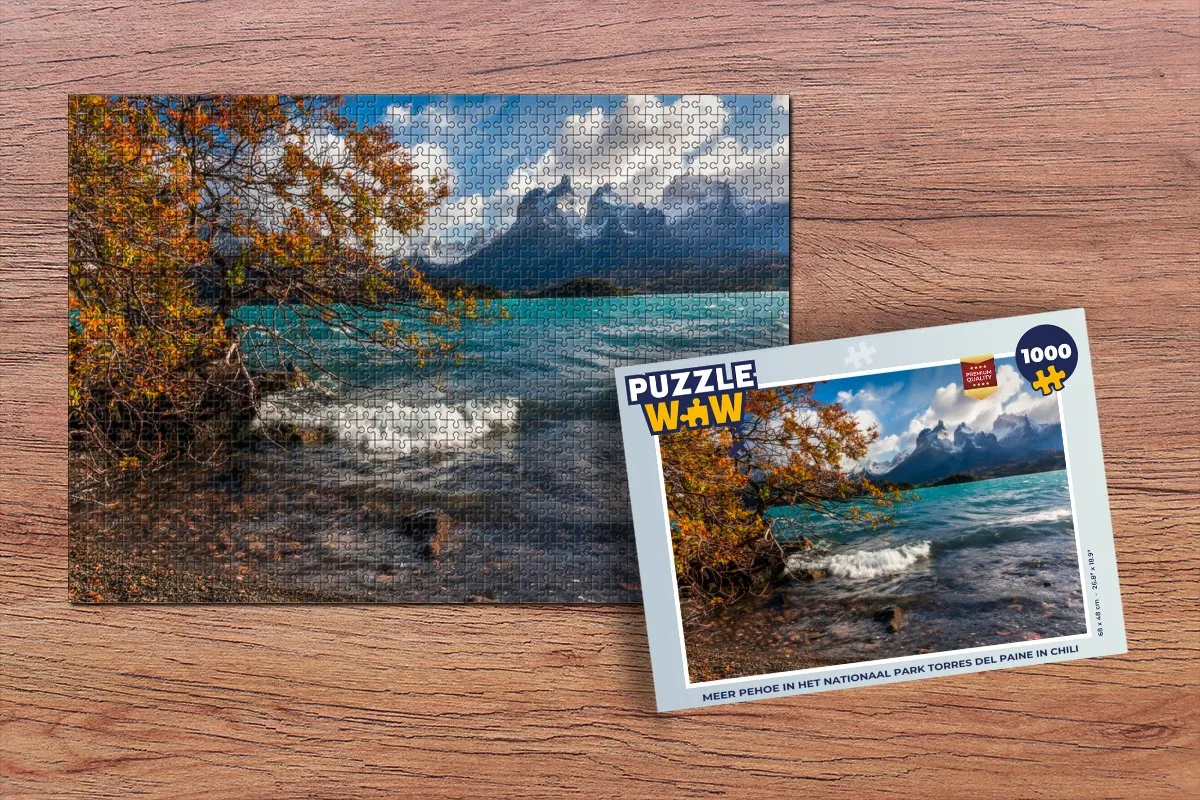 PuzzleWow Legpuzzel Torres del Paine 1000 Stuks - Multicolor