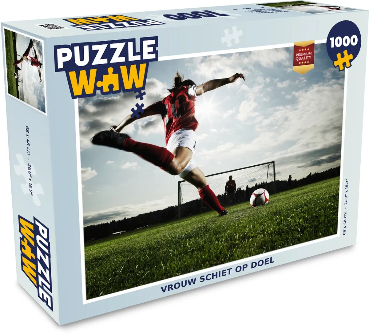PuzzleWow Legpuzzel 1000 Stuks - Vrouw Schiet Op Doel Multicolor