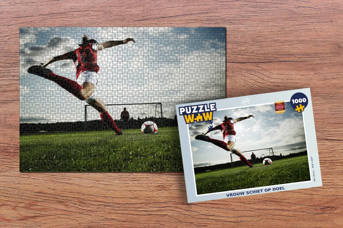 PuzzleWow Legpuzzel 1000 Stuks - Vrouw Schiet Op Doel Multicolor