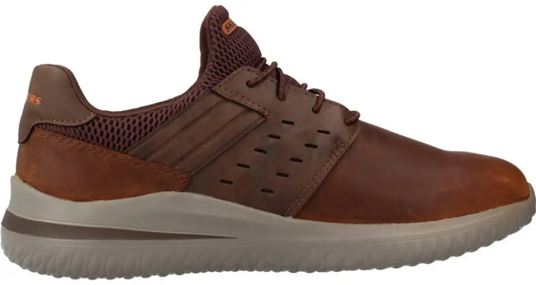 Herenschoenen Leder Dark Brown Ezra Skechers maat 39.5