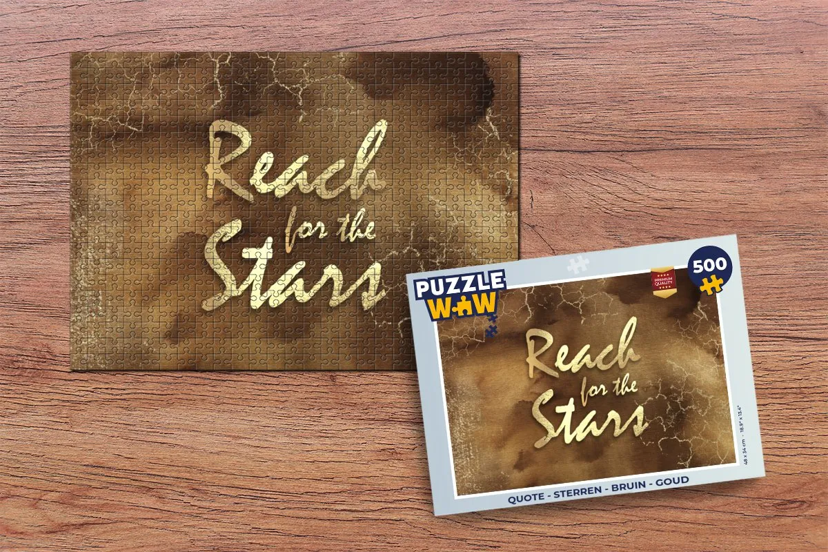 PuzzleWow Quote Sterren Legpuzzel 500 Stuks - Multicolor