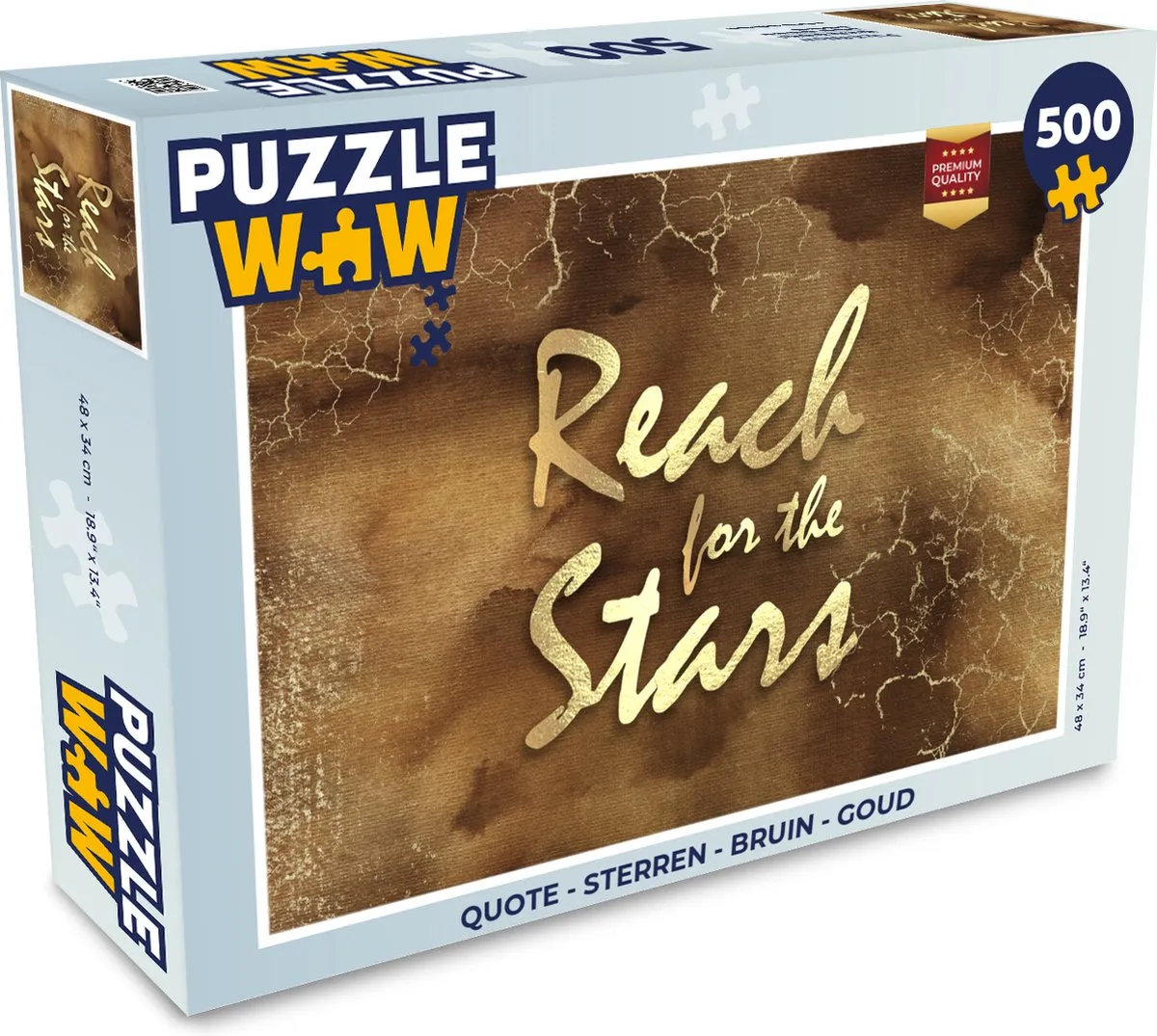PuzzleWow Quote Sterren Legpuzzel 500 Stuks - Multicolor