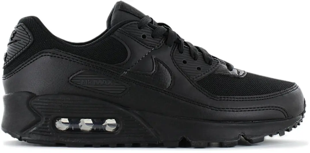 Nike Air Max 90 (W) - Triple Black - Dames Sneakers Schoenen Zwart DH8010-001 , Maat: EU 36 US 5.5